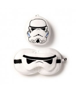 Relaxeazzz Star Wars Stormtrooper Pluszowy Zestaw: Poduszuka + Opaska Na Oczy