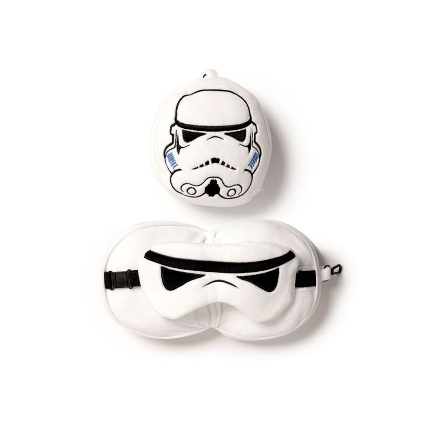 Relaxeazzz Star Wars Stormtrooper Pluszowy Zestaw: Poduszuka + Opaska Na Oczy