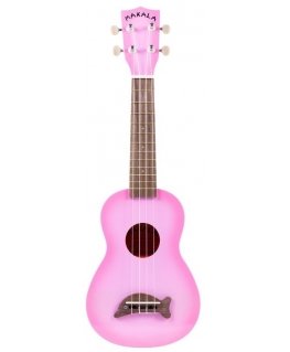 Fish Makala Dolphin soprano ukulele, pink burst