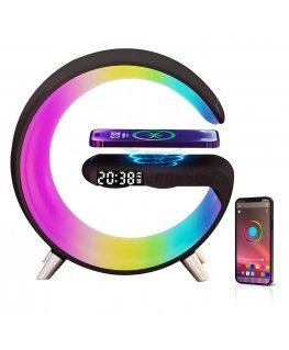 Elight G1 15W Wireless charger Desk Alarm Clock RGB Night Lamp &