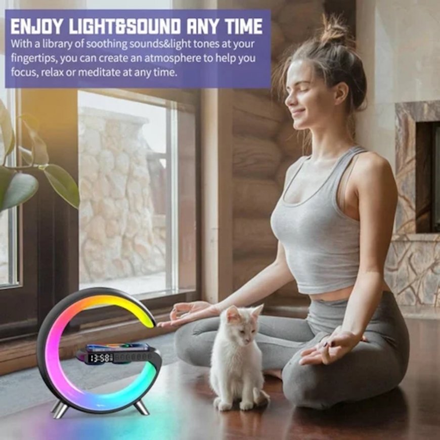 Elight G1 15W Wireless charger Desk Alarm Clock RGB Night Lamp & – 3