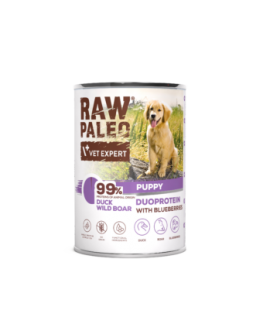 RAW PALEO Duoprotein Duck & Boar Puppy - märg koeratoit - 400g