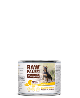 RAW PALEO Duoprotein Turkey & Cod Adult - mitrā suņu barība - 200g