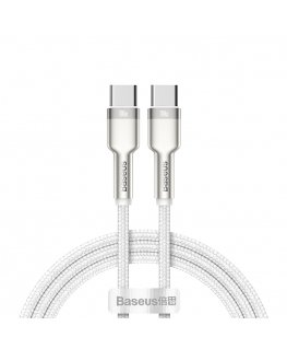 Baseus 6953156202375 USB кабель USB 2.0 2 m USB C Серебристый, Белый