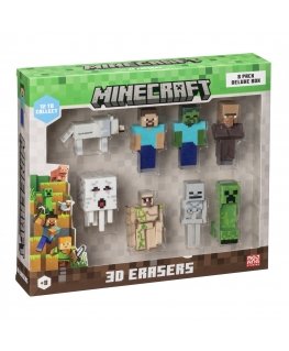 MINECRAFT 3D KUTSUTUSED – 8 PAKKI DELUXE BOX VER.A