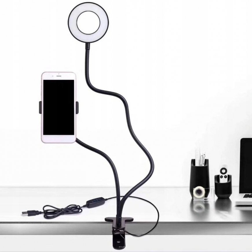 Elight TF Desk Clip Live Stream Selfie 11cm Ring LED Light Flash – 4