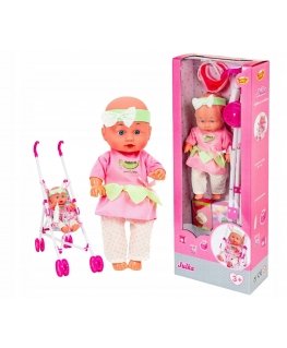 Doll Julka with pram