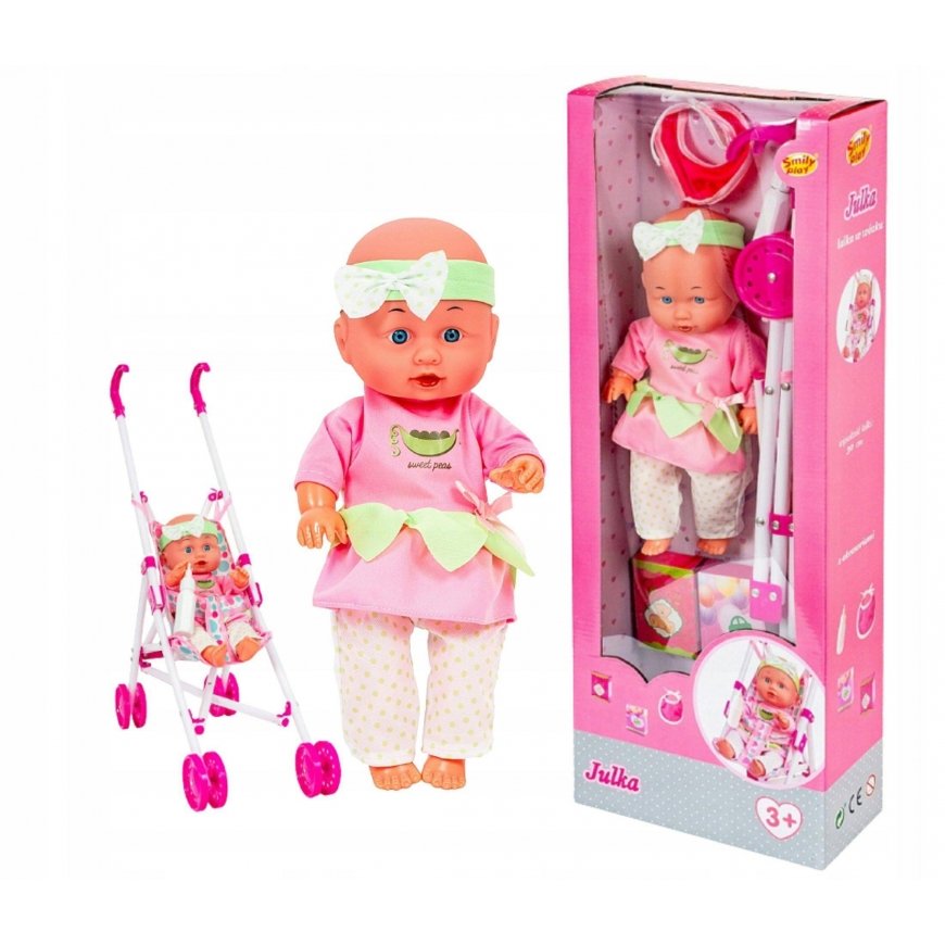 Doll Julka with pram