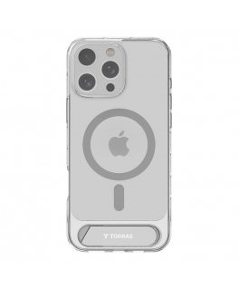 Torras Pstand Series Case for iPhone 16 Pro (Transparent)