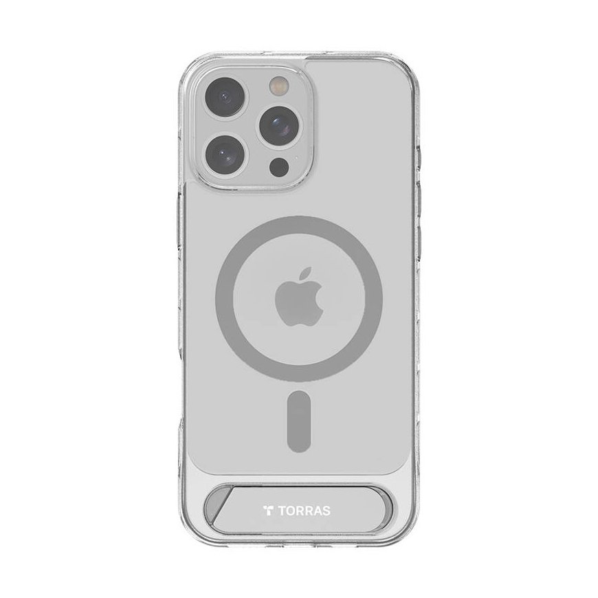 Torras Pstand Series Case for iPhone 16 Pro (Transparent)