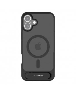 Torras Pstand Series Case for iPhone 16 (Black)