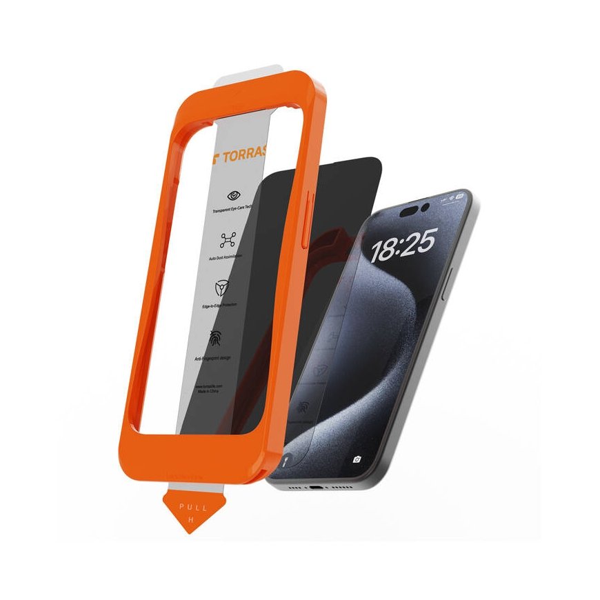 Torras Install Master tempered glass for iPhone 16 Plus