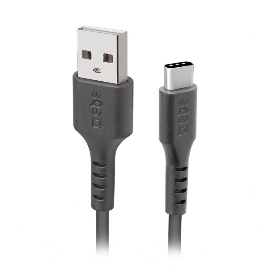SBS TECABLETC220K USB kabelis USB 2.0 2 m USB A USB C Melns