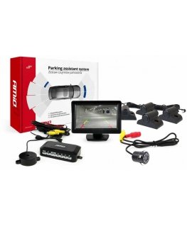 Amio Parking Sensor Kit TFT01 4.3 Inch With Camera HD-307-IR 4 Sensors Black Truck