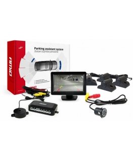 Amio Parking sensor kit tft01 4.3 inch with camera hd-308-led 4 sensors black truck