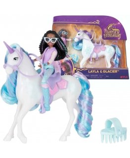 Unicorn Academy Akademia Jednorożców Set Figurki Layla & Glacier dziewczyna i jednorożec + accessories