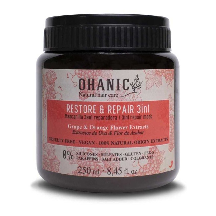 Atkuriamoji kaukė plaukams Ohanic Repair Mask 3 in 1, 250 ml OHAN18