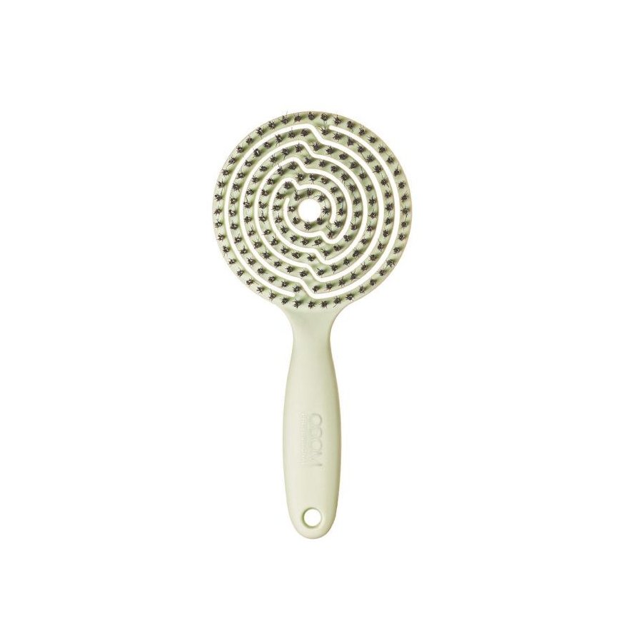 Round hair brush for drying hair OSOM Professional Lollipop Vent Matte Mint OSOM15486, mint, with nylon bristles and boar bristl – 2