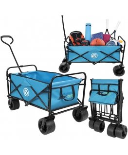 Enero Camp Stroller TURYSTYCZNO PLAŻOWY DELUXE foldable 66x48x90CM Z UCHWYTEM Blue