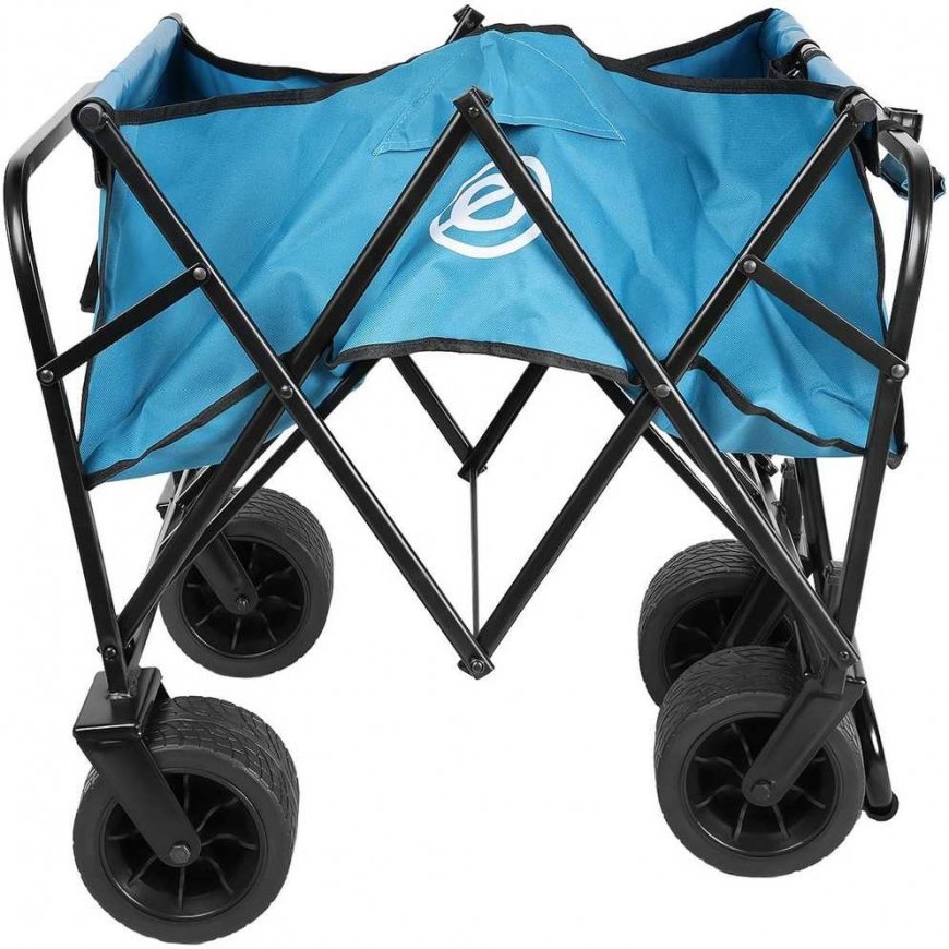 Enero Camp Stroller TURYSTYCZNO PLAŻOWY DELUXE foldable 66x48x90CM Z UCHWYTEM Blue – 3
