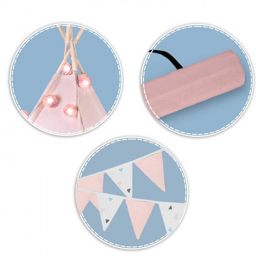 Nukido tent for children with garland and lights – 4