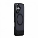Apple iPhone 16 Rubber Coated MagSafe With Stand Case Black Apple iPhone 16 Rubber Coated MagSafe With Stand Case Black