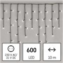 LED girlianda/užuolaida, 230Vac, 10 × 0,65m, 600 x LED, šaltai balta, su kontrole, EMOS