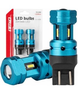 LED lemputės canbus t20 7443 w21/5w 4smd 1860 balta 12v 24v amio-04255