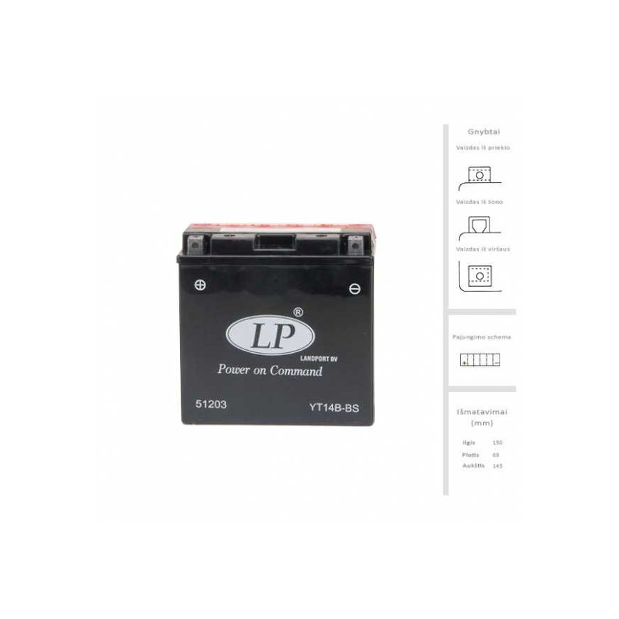 Landport Akumuliatorius 12 Ah 12V