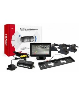 Amio Parking sensor kit tft01 4.3 inch with camera hd-402-led 4 sensors black truck