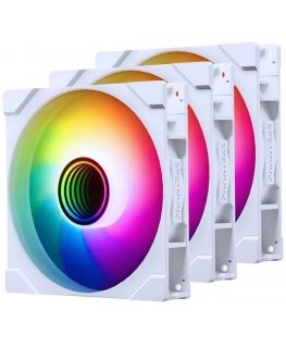 PHANTEKS M25 Gen2 PWM D-RGB Lüfter 3er-Pack - Reverse Blade, 140mm, white