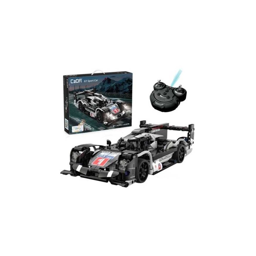 Klocki konstrukcyjne CaDA Zdalnie sterowane dodze auto sportowe 31 cm Samochód GT Sport Car 427 parts RC Światło LED Dual Mode