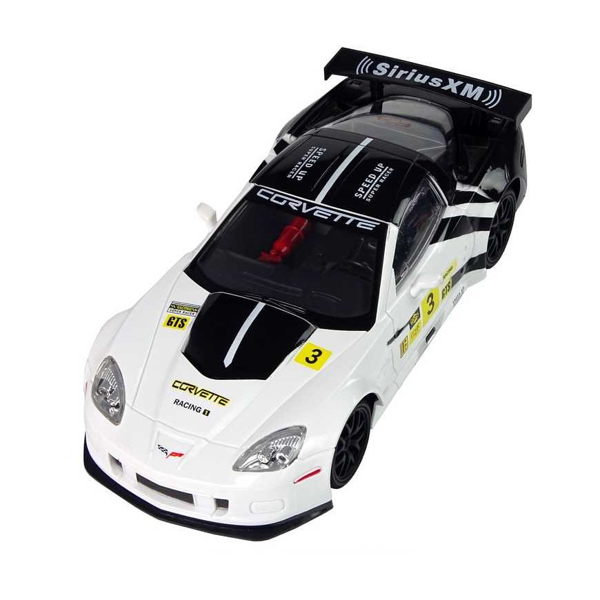 Lean Toys Remote-controlled sports car Corvette C6.R, 2.4 G, 1:18, white – 4