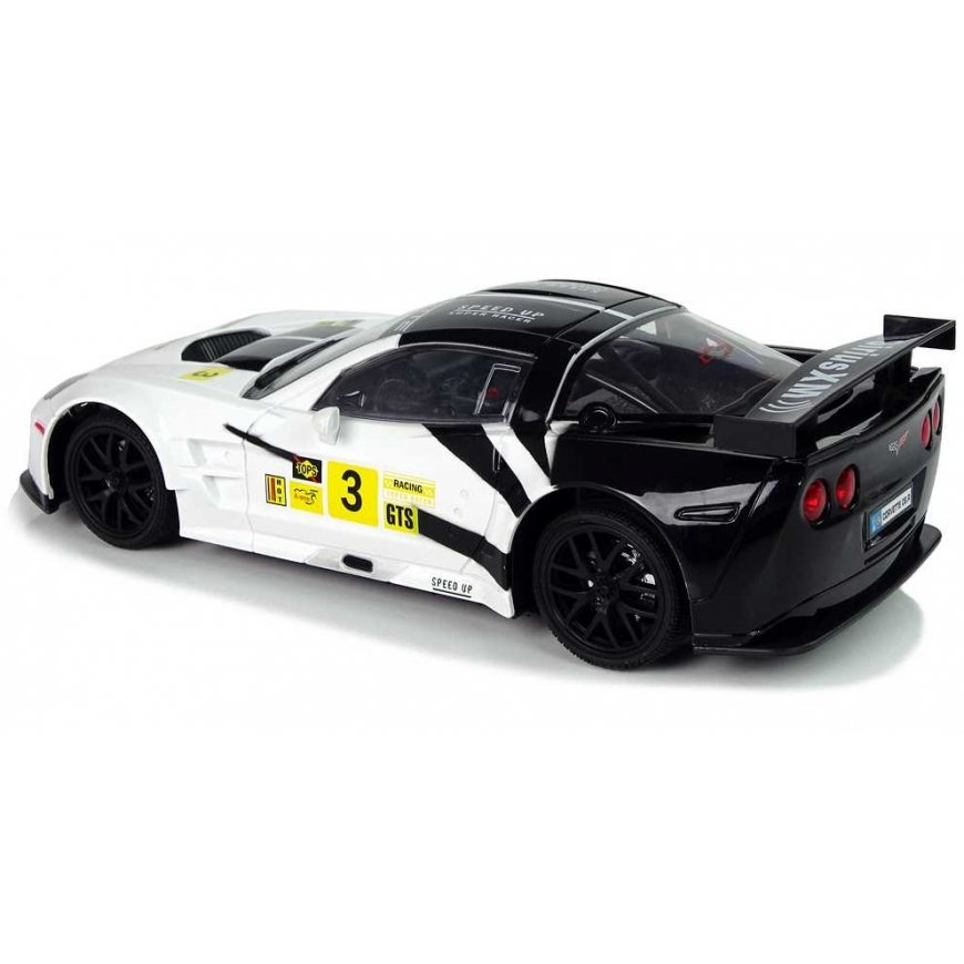 Lean Toys Nuotoliniu būdu valdomas sportinis automobilis Corvette C6.R, 2.4 G, 1:18, baltas – 5