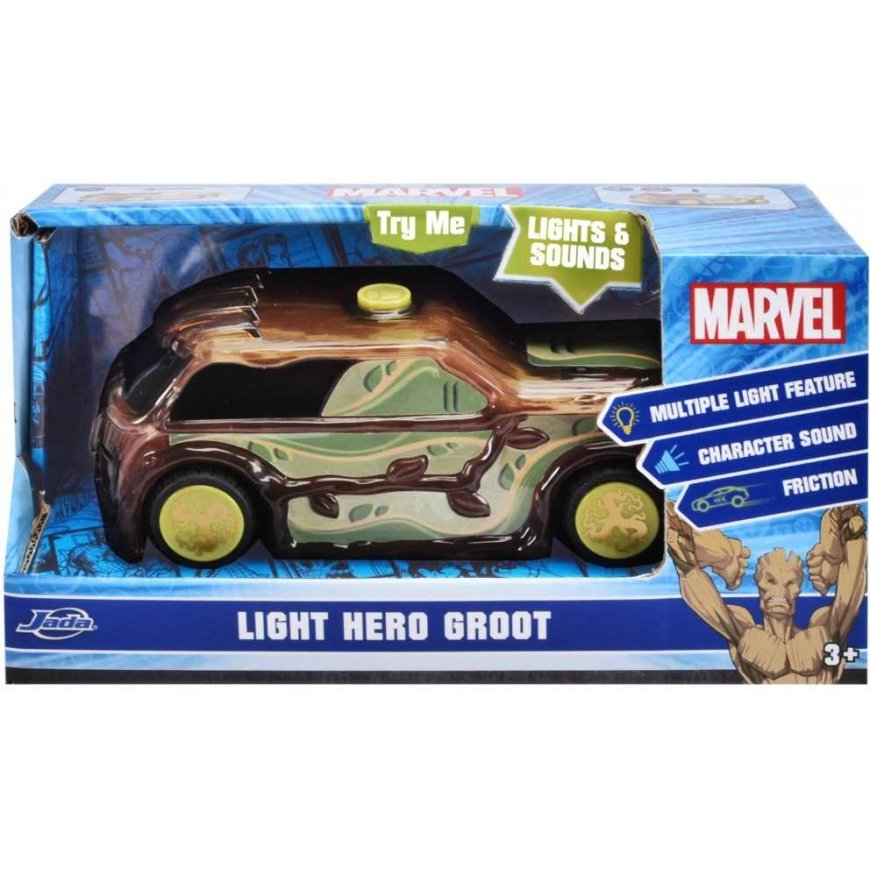 SIMBA Marvel Light Hero Groot Mały Samochód su efektami świetlnymi i dźwiękowymi – 5