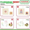 MASTERKIDZ medinis mokomasis stalas + PRIEDAI stiebo sienelė + 135 kaladėlės