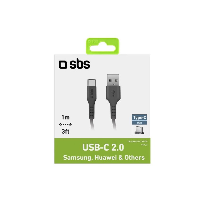 SBS TECABLETYC1KPOS USB кабель USB 2.0 1 m USB A USB C Черный – 3
