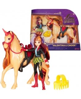 Unicorn Academy Akademia Jednorożców Set Figurki Valentina & Cinder dziewczyna i jednorożec + accessories