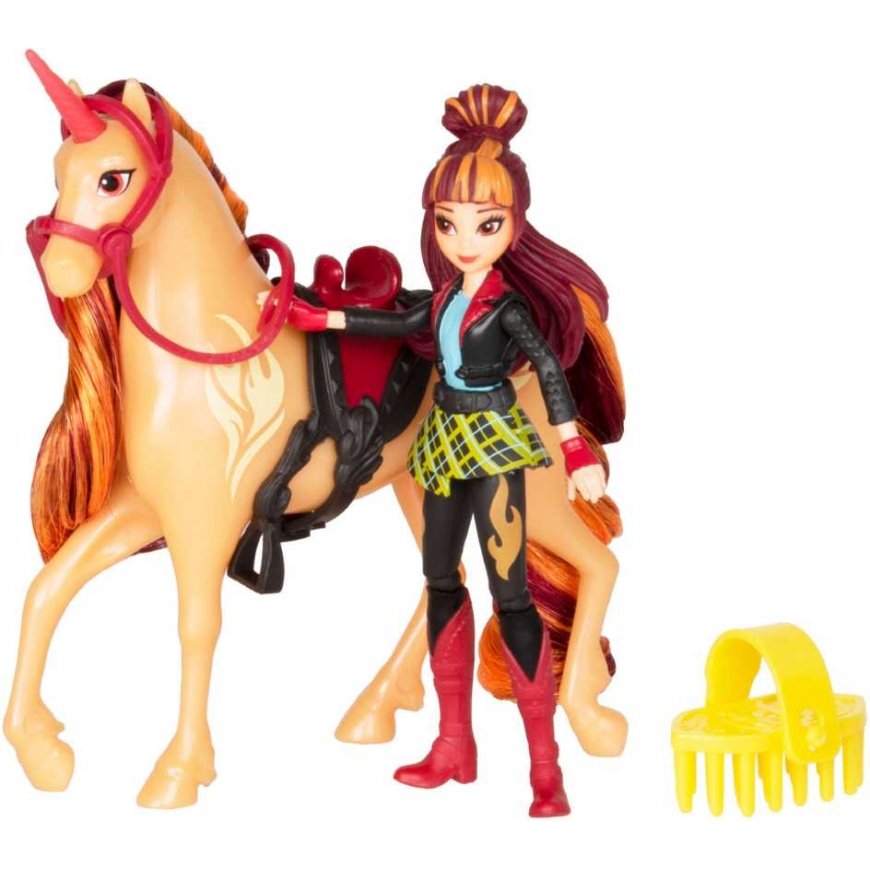 Unicorn Academy Akademia Jednorożców Rinkinys Figurki Valentina & Cinder dziewczyna i jednorożec + priedai – 2