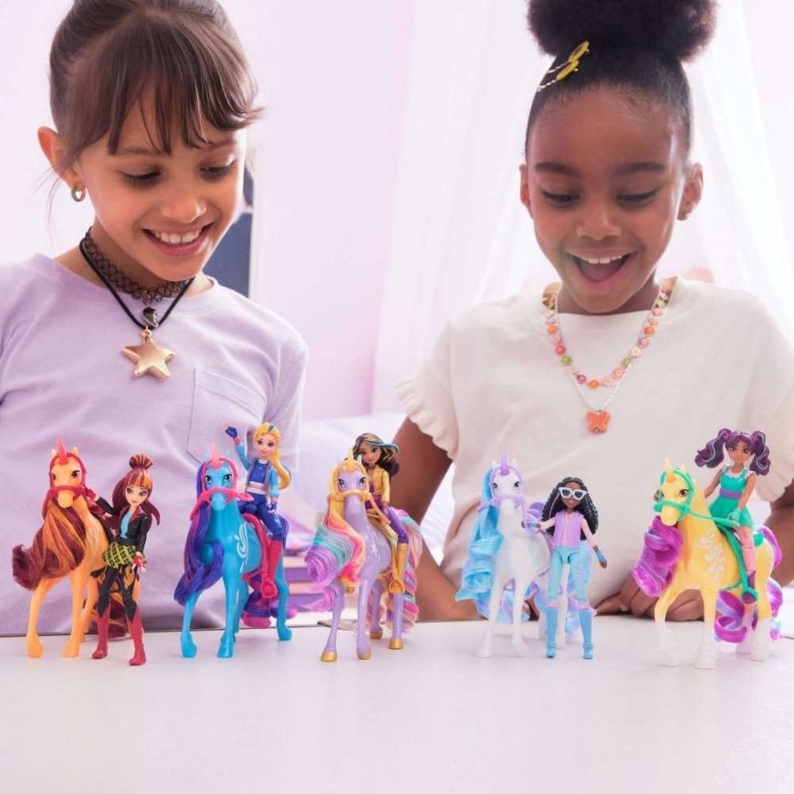 Unicorn Academy Akademia Jednorożców Set Figurki Valentina & Cinder dziewczyna i jednorożec + accessories – 5