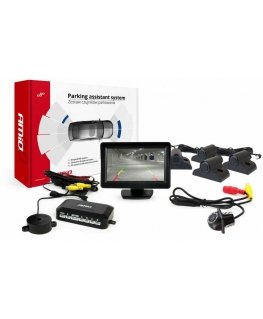 Amio Parking sensor kit tft01 4.3 inch with camera hd-305-led 4 sensors black truck