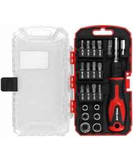 Proline Screwdriver set with bits and sockets, 33 pcs. proline