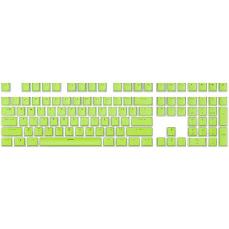Keyboard Royal Kludge Pudding PBT Keycaps - (104 pcs, Apple Green, PBT, ANSI, UK Layout) – 2