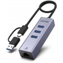Unitek hub USB C 4w1 Ethernet 3xUSB 5 Gbps with adapter Unitek hub USB C 4w1 Ethernet 3xUSB 5 Gbps with adapter
