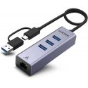 Unitek hub USB C 4w1 Ethernet 3xUSB 5 Gbps with adapter Unitek hub USB C 4w1 Ethernet 3xUSB 5 Gbps with adapter