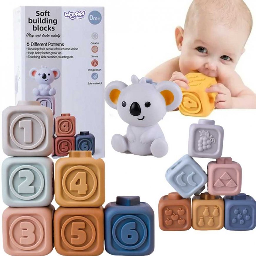 Woopie BABY educational pyramid 2 in 1, sensory blocks, teether with numbers – 3