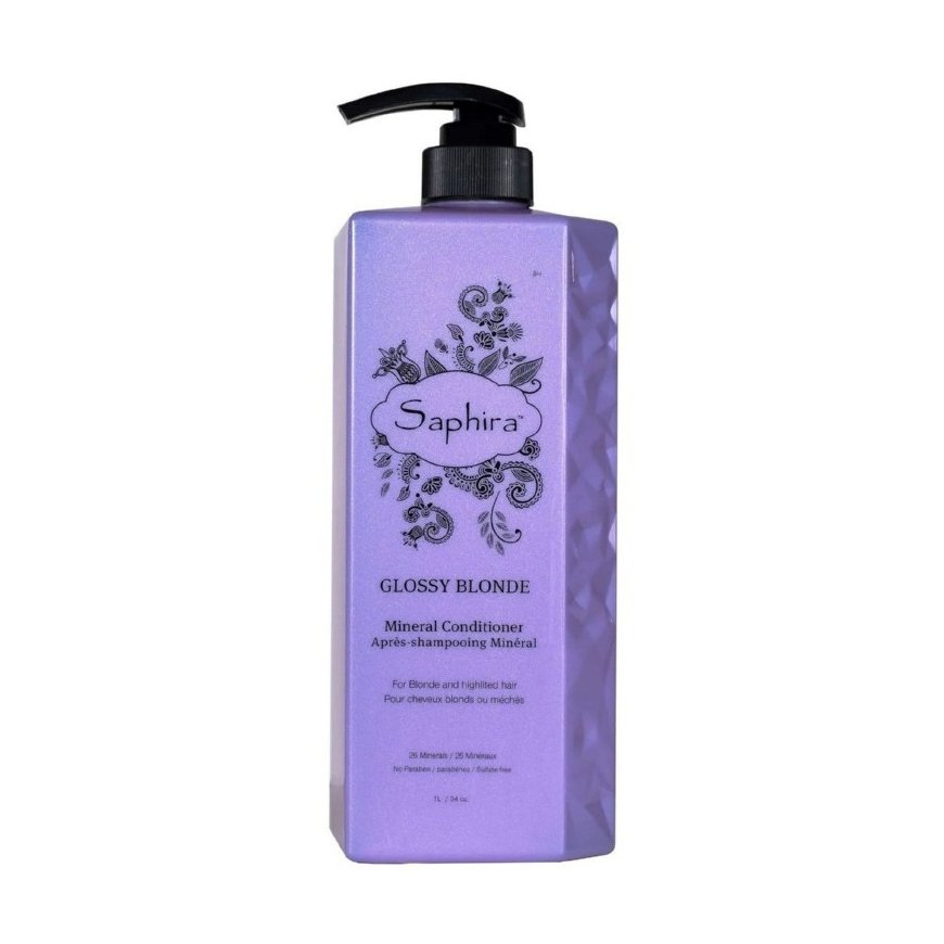 Conditioner for blonde hair Saphira Glossy For blonde hair Conditioner SAFGBC4, 1000 ml