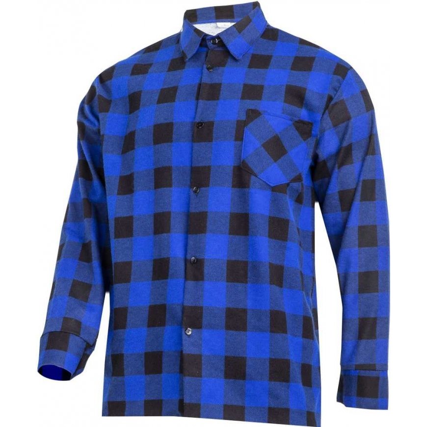 Lahti Pro Mėlyni languoti flaneliniai marškiniai, 170g/m2, "l", ce, lahti – 5