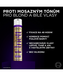 L'Oreal L´Oréal Paris Microdiffusion hairspray for blonde and white hair Elnett (Anti-Brassiness Color-Correcting Violet M 300ml