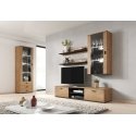 Cama hanging display cabinet SOHO lefkas oak/black Cama hanging display cabinet SOHO lefkas oak/black